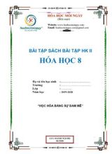 Bài tập sách bài tập Học kỳ II - Hóa học 8 - Năm học 2019-2020